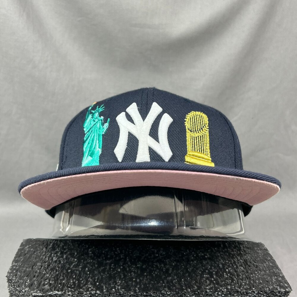 New York Yankees Pro Standard MLB Snapback Hat Cap Navy Mets Subway Series Mens - Picture 2 of 16